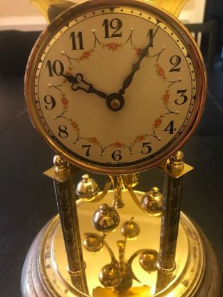 Vintage J.  KAISER German Mechanical Brass Clock.  MADE IN GERMANY.  with Key 4