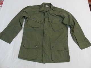 Vietnam Us Army 1st Pattern Exposed Button Jungle Combat Coat Small Shirt 1964