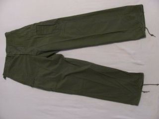 Vietnam Us Army 1st Pattern Exposed Button Jungle Combat Trousers Sz Small Pants