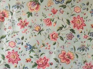 Charming 19th C.  French Exotic Floral Printed Fabric (2682) 2