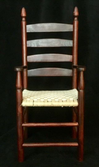 Shaker Doll Chair In Hardwood With Authentic Woven Tape Seat