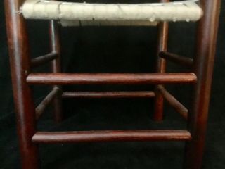 Shaker Doll Chair In Hardwood With Authentic Woven Tape Seat 3