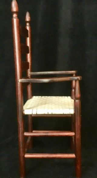 Shaker Doll Chair In Hardwood With Authentic Woven Tape Seat 5