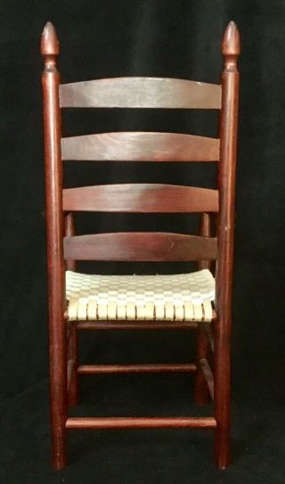 Shaker Doll Chair In Hardwood With Authentic Woven Tape Seat 6