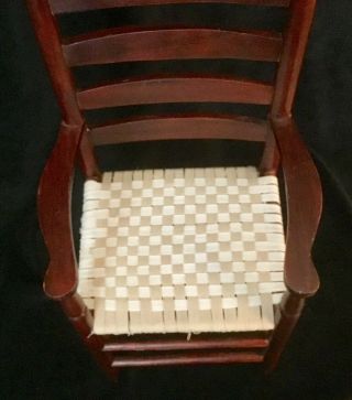 Shaker Doll Chair In Hardwood With Authentic Woven Tape Seat 8