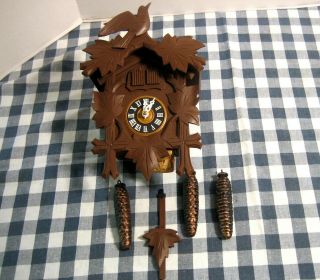 Vintage Carved Bird Regula Black Forest Cuckoo Clock W Music Box Germany Nos?