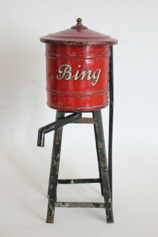 Antique Germany Bing Water Tank Deposit Tin Litho Toy