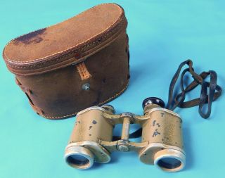 German Germany Wwii Ww2 Dienstglas 6 X 30 Binoculars W/ Case