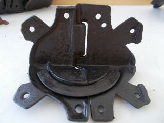 Antique Steamer Trunk parts (1) unique hinge w/slide pc.  cast iron 2