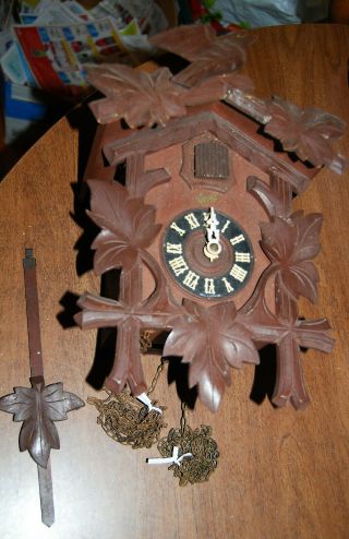 Vintage Schatz Made In Germany Cuckoo Clock - 13 " X 9 "