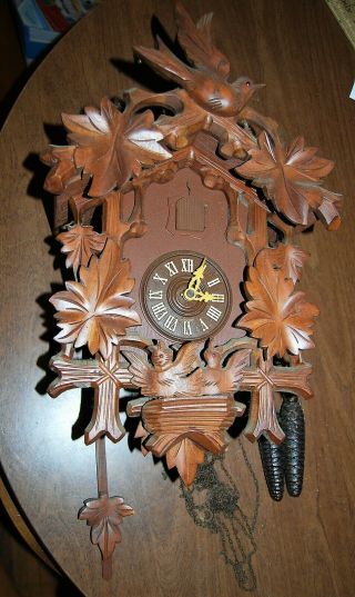 Vintage West Germany Cuckoo Clock - 17 " X 11 " - Needs Some Repair