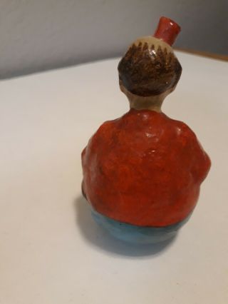 Antique 1900 ' S HAPPY HOOLIGAN Roly Poly - Paper Mache Toy 2