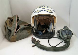Us Aph - 6 Pilot Flight Helmet With Oxygen Mask 007 - 3369