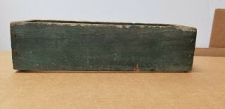 Vintage Old Wood Wooden Box Old Green Paint