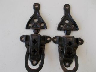 Antique Steamer Trunk Parts (2) 1 Cast Iron Clasps