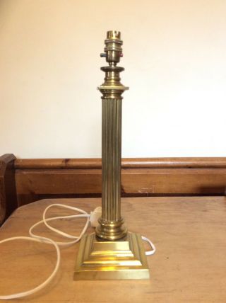 Hinks and Son Brass Lamp Stand Electric No 1781 3