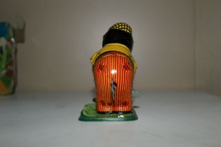 MECHANICAL BEAR GOLFER WIND UP TIN LITHOGRAPH TOY T.  P.  S.  MADE IN JAPAN BOX 4
