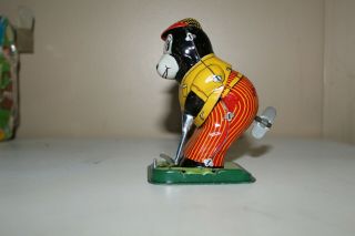 MECHANICAL BEAR GOLFER WIND UP TIN LITHOGRAPH TOY T.  P.  S.  MADE IN JAPAN BOX 5