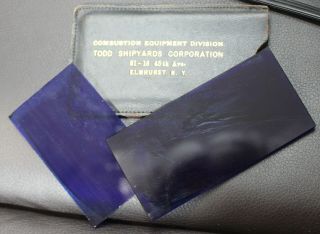Todd Shipyard Corp Elmhurst Ny Combustion Equipment Div Lab Cobalt Blue Glass