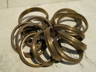 Vintage Antique French Curtain Rings Heavy Duty Quality Solid Gilt Bronze 15pcs