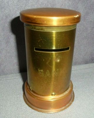 Art Deco Copper Brass Money Bank