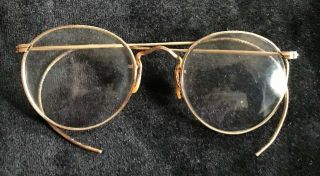 Antique American Optical Ful Vue Round Wire Frame Glasses 1/10 12k Gf