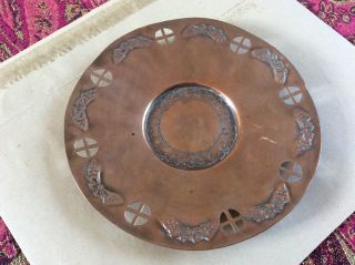 Copper Arts And Crafts Plate With Pattern,  Beautifully Made