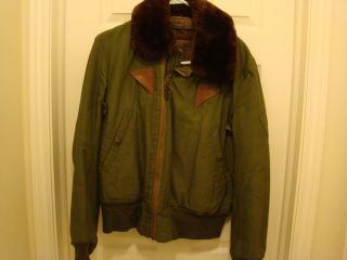 Vintage Wwii Us Army Air Corps Type B - 15 Flight Flying Bomber Jacket.