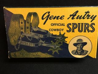 Vintage Rare Gene Autry Child Official Cowboy Spurs Never Worn??
