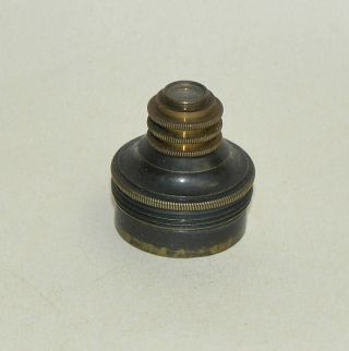 Old Objective Lens / Nosepiece For Early Brass Microscope.