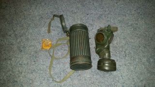 German Army Gas Mask W/canister Complete