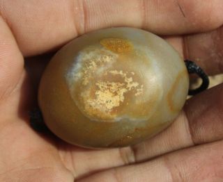 Afghan Onyx 500,  Years Old Agate Sulemani Ancient Big Eye Beads Size 4.  1 3.  2 Cm