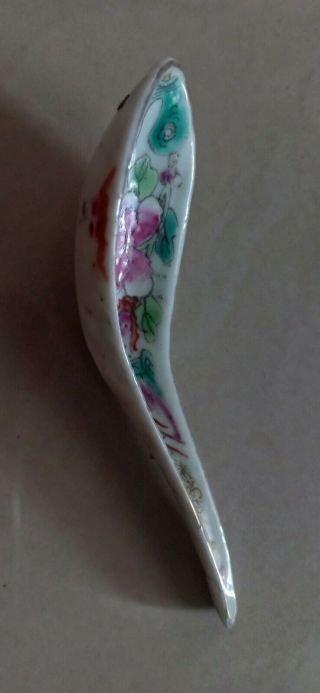 1900 ' S Nonya Nyonya Straits Chinese Peranakan Phoenix Colored Porcelain Spoon 3