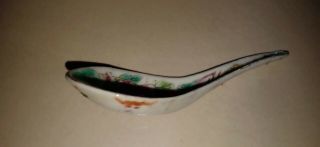 1900 ' S Nonya Nyonya Straits Chinese Peranakan Phoenix Colored Porcelain Spoon 8