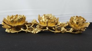 Exceptional Antique Italian Gilt Wood Carved Floral Ornament