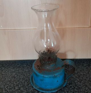 Vintage Metal Oil Lamp,  Complete And Fine.