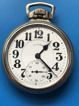 1926 Illinois Bunn Special 60 Hour 21 Ruby Jewel Railroad Pocket Watch 99