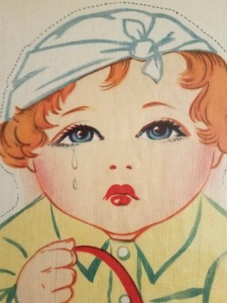 1931 Framed Colored Fabric Doll Pattern,  Jack,  of Jack & Jill Nursery Rhyme Fame 6