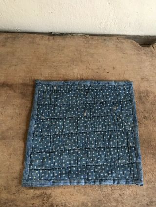 Best Early Antique Blue Star Calico Handmade Candle Mat Trivet Aafa Textile Last