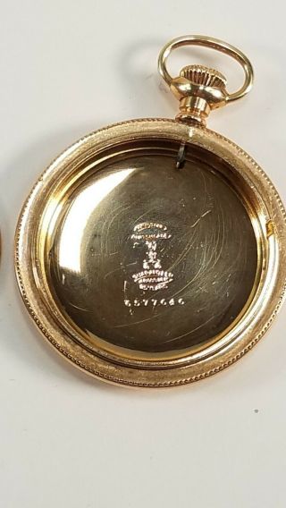 Rare 1880 ' s OLD STOCK Keystone Watch Case 14K Gold Filled J.  Boss 5