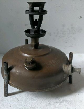 Old RARE VINTAGE Radius No 17 PARAFFIN Lantern Table Lamp Heater Copper Brass 2