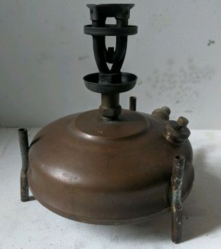 Old RARE VINTAGE Radius No 17 PARAFFIN Lantern Table Lamp Heater Copper Brass 3