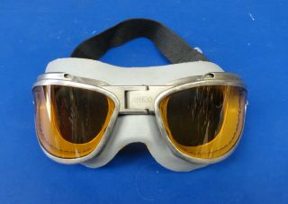 AN - 6530 FLYING GOGGLES W/AMBER LENSES - CHAS.  FISCHER 2
