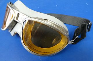 AN - 6530 FLYING GOGGLES W/AMBER LENSES - CHAS.  FISCHER 4