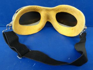 AN - 6530 FLYING GOGGLES W/AMBER LENSES - CHAS.  FISCHER 7