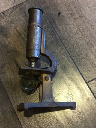 Vintage Antique T.  H.  Mcallister Cast Iron & Brass Household Microscope 1800 