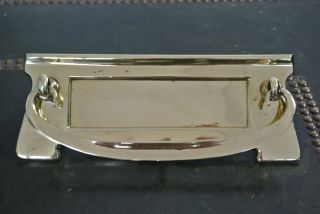 Edwardian brass letter box & door knocker Circa 1910 8 