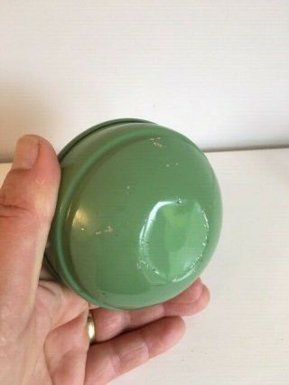Vintage green enamel,  brass Kelly/ Nursery Oil Lamp - weighted base/clear shade 4
