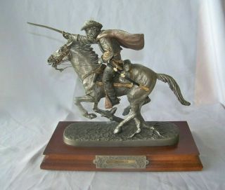 L Vintage Chilmark F J Barnum " The Cavalier " Pewter Civil War Figurine 95