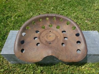 Vintage Metal Tractor Seat Antique Farm Implement Iron Equipment Tool Wheel Gear